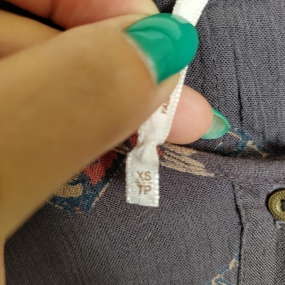 Free People From Your Heart Printed long sleeve boho mini Dress sz Xs, s - Picture 9 of 9